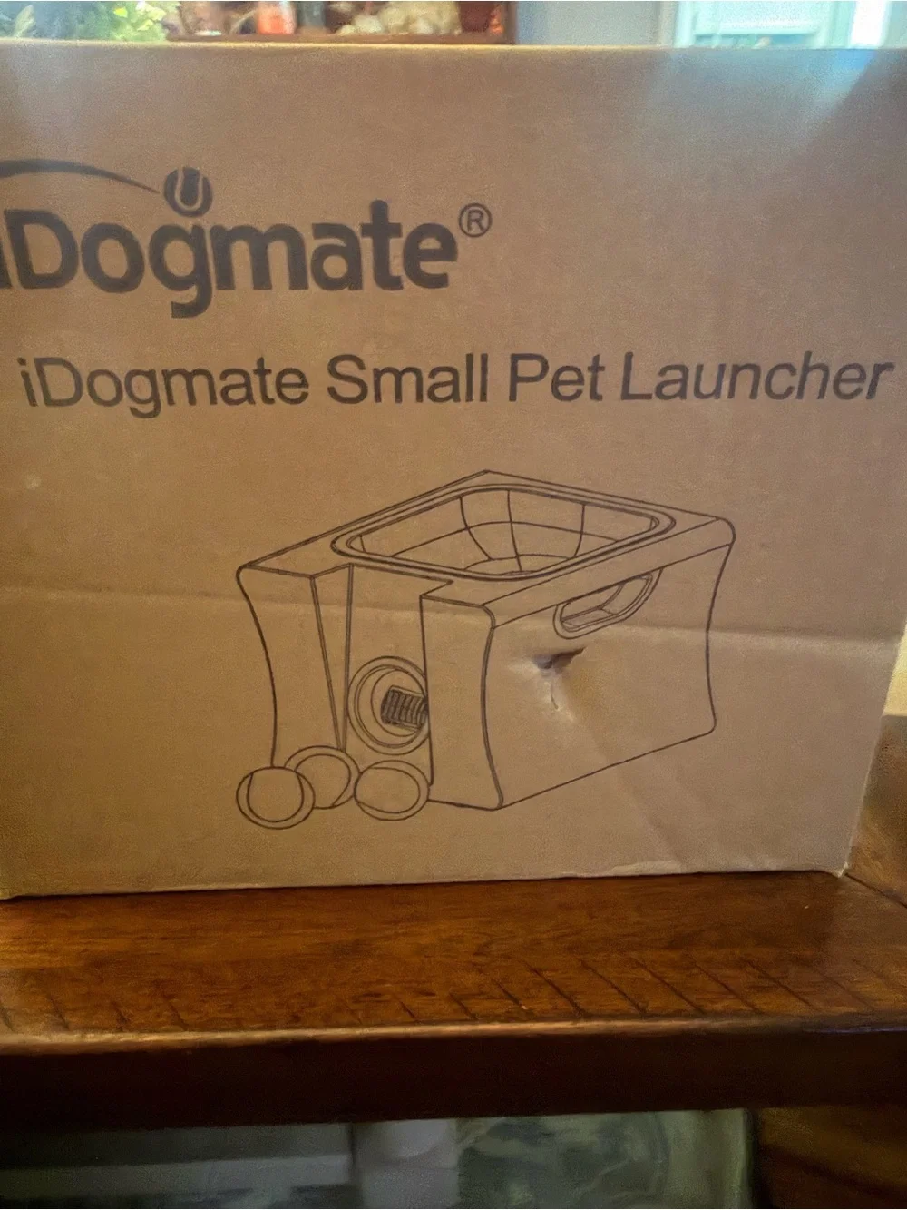 iDogMate Small Ball Launcher for Small Dogs- Green & White w/remote & 3 Balls